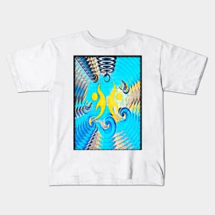 Free dive ocean abstract Kids T-Shirt